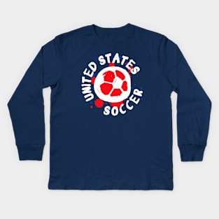 USA Soccer 02 Kids Long Sleeve T-Shirt